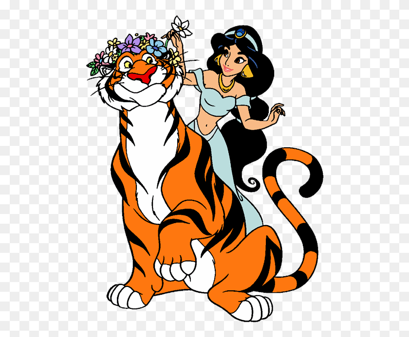 490x633 Raj Clipart Clipground Aladdin Movie Clip Art Aladdin Princess Jasmine And Tiger, Mammal, Animal, Wildlife HD PNG Download