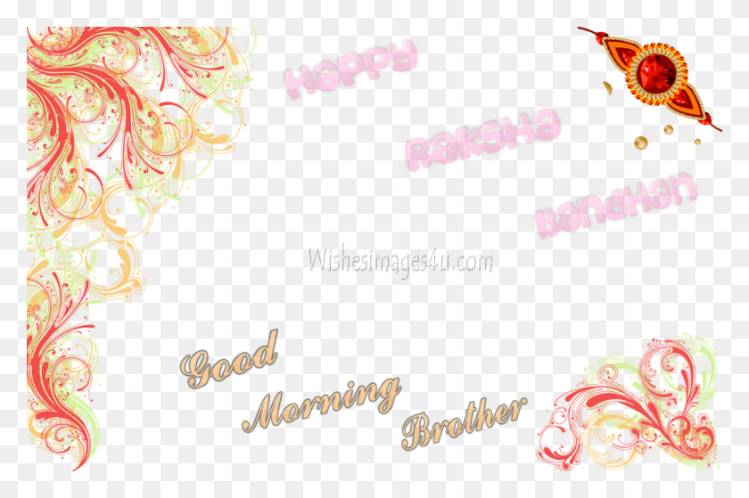 Raksha Bandhan Good Morning Photo Greetings Meaning Of Name Abeeha, Text, Advertisement, Poster HD PNG Download