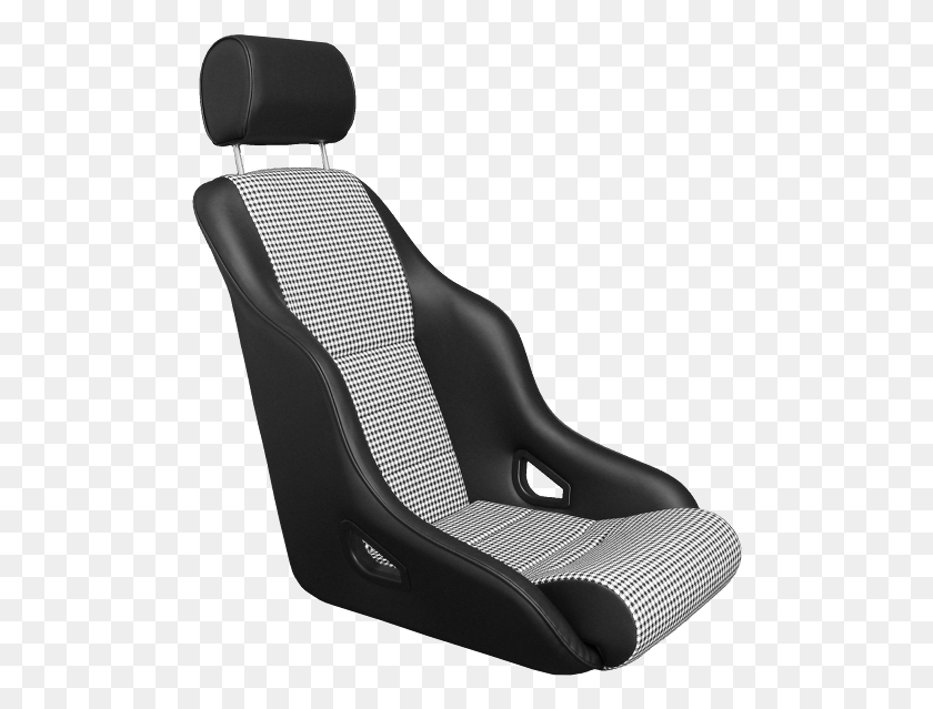 496x579 Rally St B75 Leatherette Black Houndstooth Gt Seats Houndstooth, Cushion, Car Seat, Headrest HD PNG Download