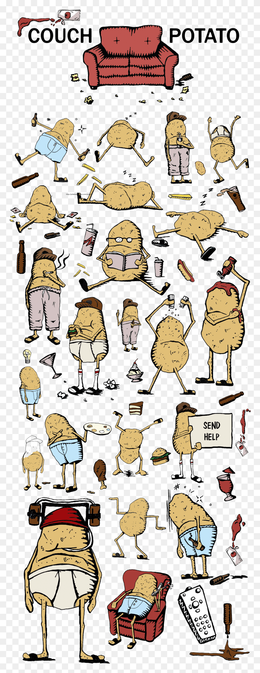 1647x4458 Ralph The Potato Has Many Talents Like Drinking Beer Cartoon, Person, Human, Text HD PNG Download