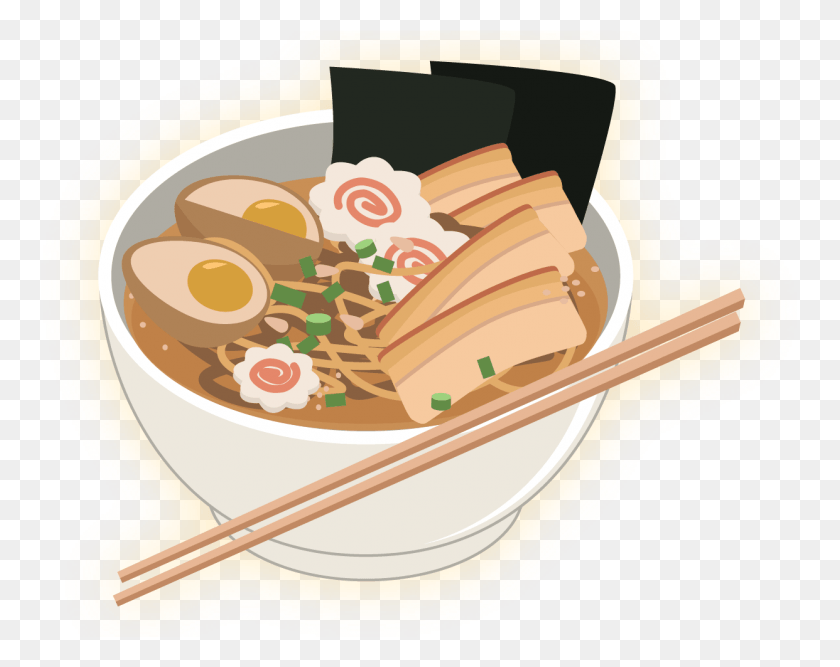 1242x968 Ramen Clipart Japanese Food Mantou, Dish, Meal, Bowl HD PNG Download