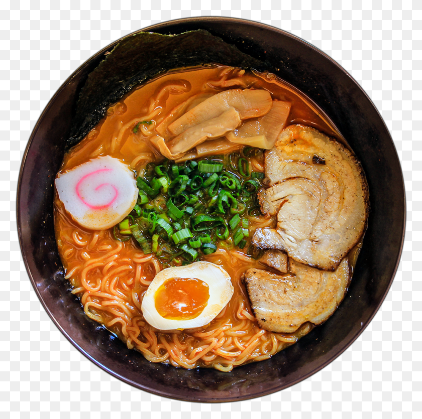 1029x1023 Ramen Okawari Spicy Miso Ramen Riverside Ca Miso Ramen White Background, Dish, Meal, Food HD PNG Download