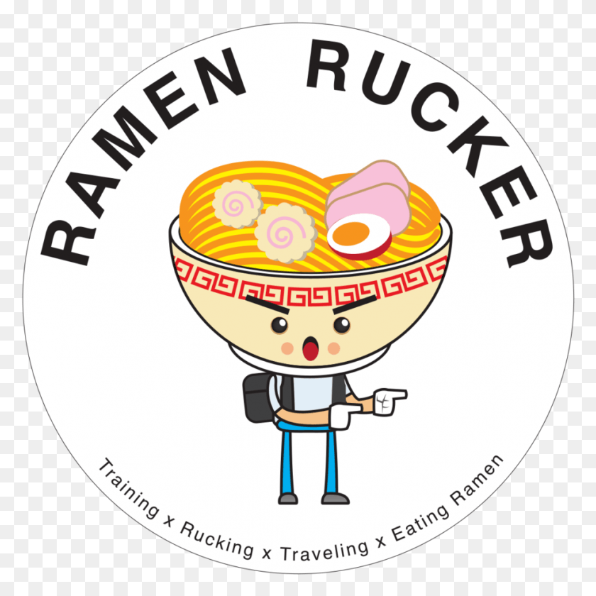 925x925 Ramen Rucker Logo Cartoon, Text, Label, Drum HD PNG Download