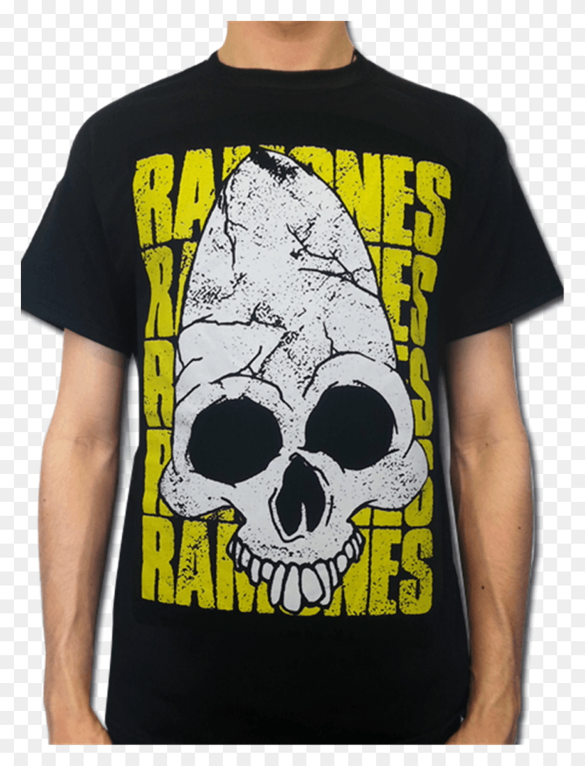 1000x1333 Ramones T Shirt Skull Ramones, Clothing, Apparel, T-shirt HD PNG Download
