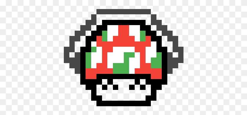 408x334 Random Image From User 8 Bit Mario Mushroom Transparent, First Aid, Rug, Pac Man HD PNG Download