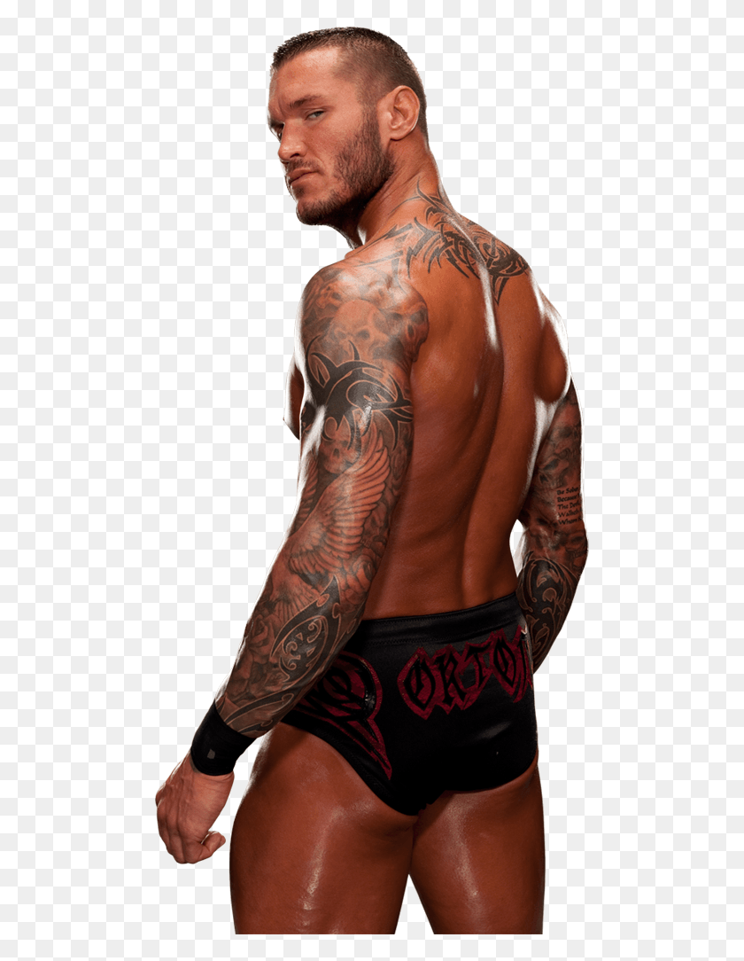 490x1024 Randy Orton Wwe Randy Orton, Skin, Tattoo, Person HD PNG Download
