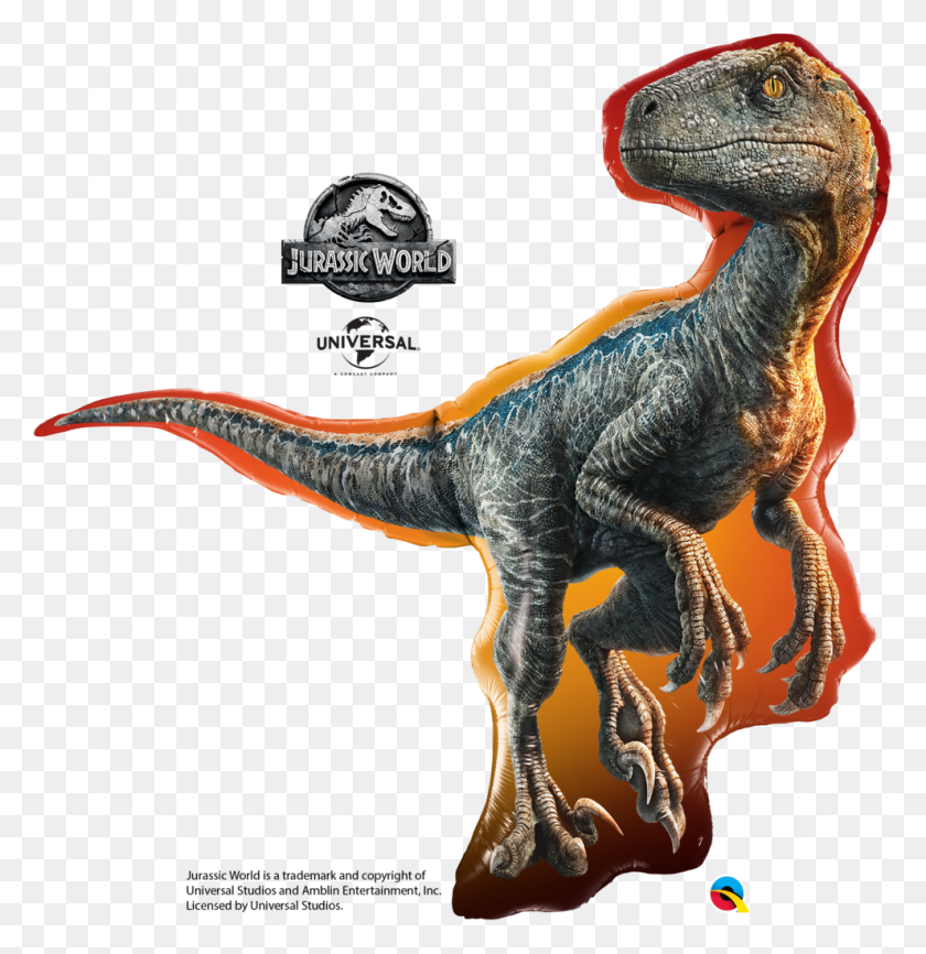 990x1024 Raptor 38 Super Shape Foil Balloon, Dinosaur, Reptile, Animal HD PNG Download