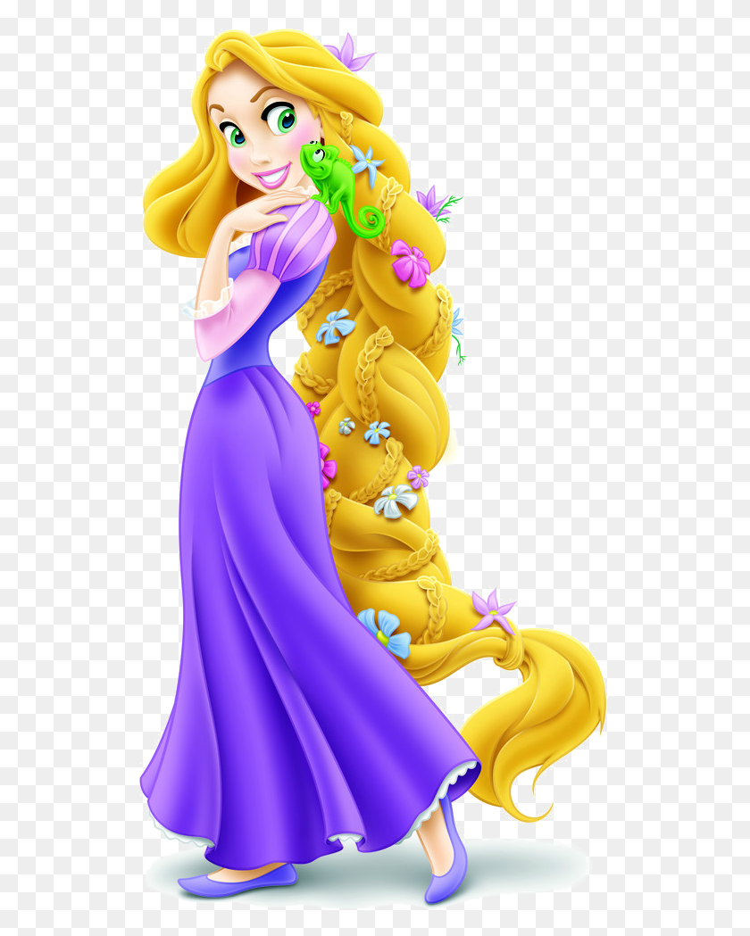 529x989 Rapunzel Y Pascal El Camaleón Vestido Morado Personaje De Dibujos Animados, Ropa, Vestimenta Hd Png
