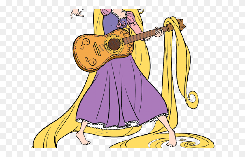 632x481 Rapunzel Clipart Tangled The Series Rapunzel Guitar, Leisure Activities, Musical Instrument, Lute HD PNG Download