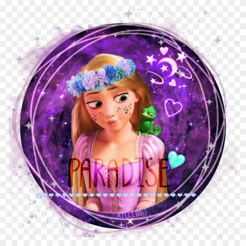 1024x1024 La Princesa Rapunzel Editar Enredados Disney Girl, Doll, Toy, Paper Hd Png Download