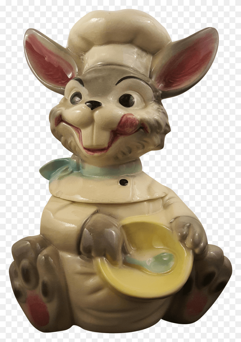 2610x3788 Rare Brush Pottery Happy Bunny Cookie Jar On Chairish Figurine Descargar Hd Png