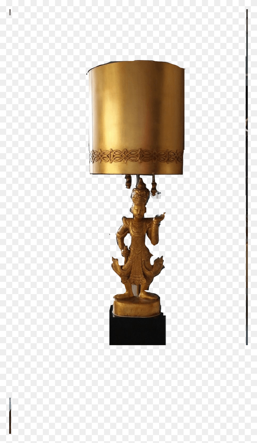 900x1600 Rare James Mont Gold Leaf Tahitian Warrior Lamp Lampshade, Table Lamp HD PNG Download