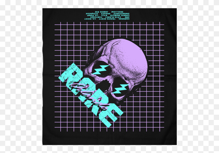 519x527 Rare Orlando Bandana Skull, Poster, Advertisement, Pillow HD PNG Download