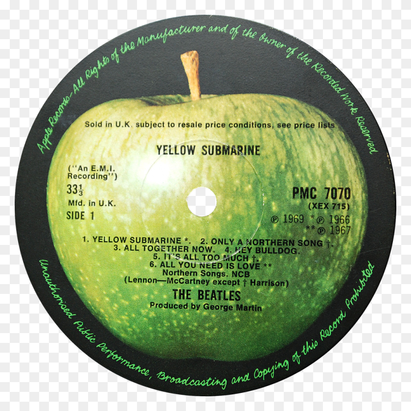 1000x1000 Descargar Png Rare Record Collector Beatles Submarino Amarillo Etiqueta, Texto, Planta, Disco Hd Png