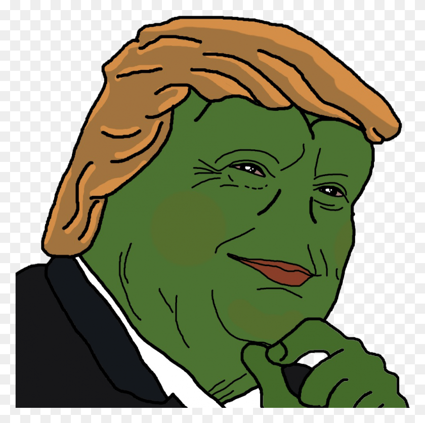 1002x998 Rare Trump Pepe Frog Donald Trump, Head, Face, Person HD PNG Download
