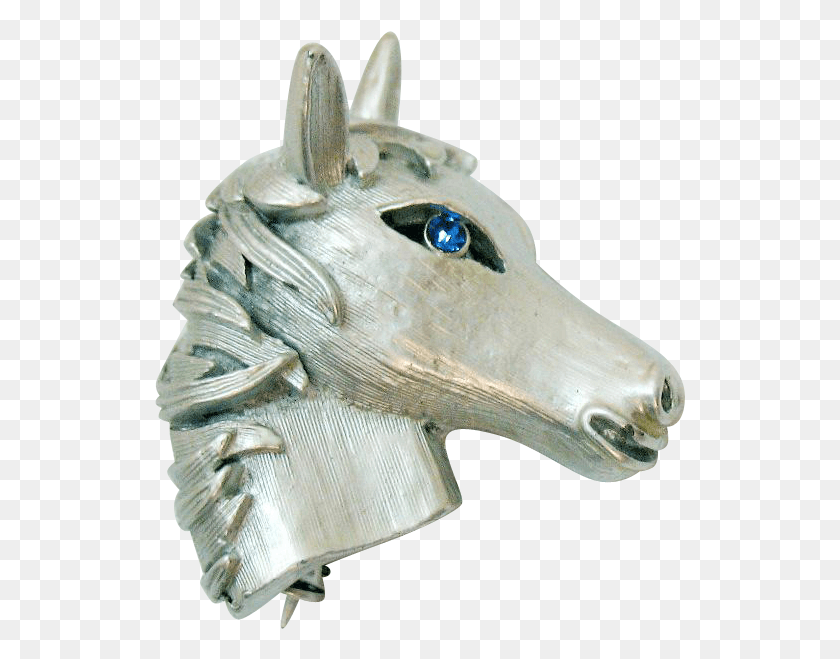 531x599 Редкая Неподписанная Корона Trifari Vintage Figural Horse Head Stallion, Ювелирные Изделия, Аксессуары, Аксессуар Hd Png Download