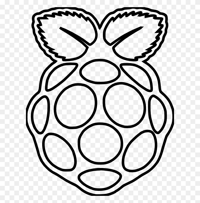 622x792 Raspberry Pi Logo Raspberry Pi Logo Black And White, Stencil, Pattern, Symbol HD PNG Download