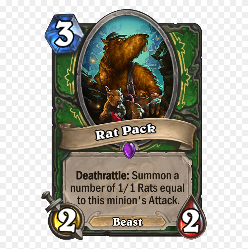 562x783 Rat Pack Is A 3 Mana Cost Epic Hunter Minion Beast Scavenger Hyena Hearthstone, Dog, Pet, Canine HD PNG Download
