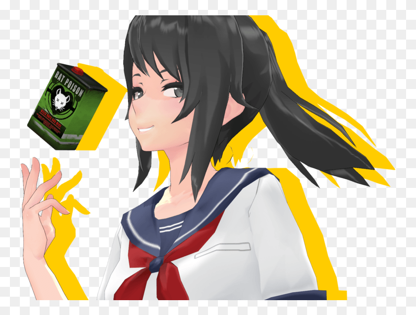 761x577 Rat Poison Yandere Simulator 3 D, Person, Human, Book HD PNG Download
