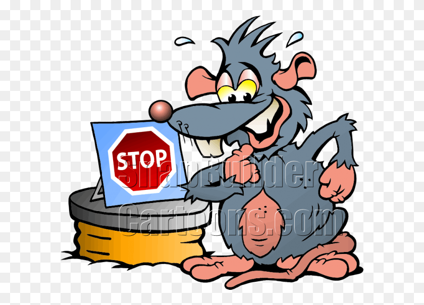 601x544 Rat Scared Stop Sign Mascot Rat Scared, Outdoors, Nature, Text HD PNG Download