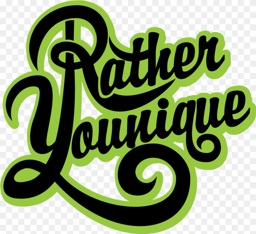 1001x917 Rather Younique Logo, Calligraphy, Handwriting, Text, Dynamite Sticker PNG