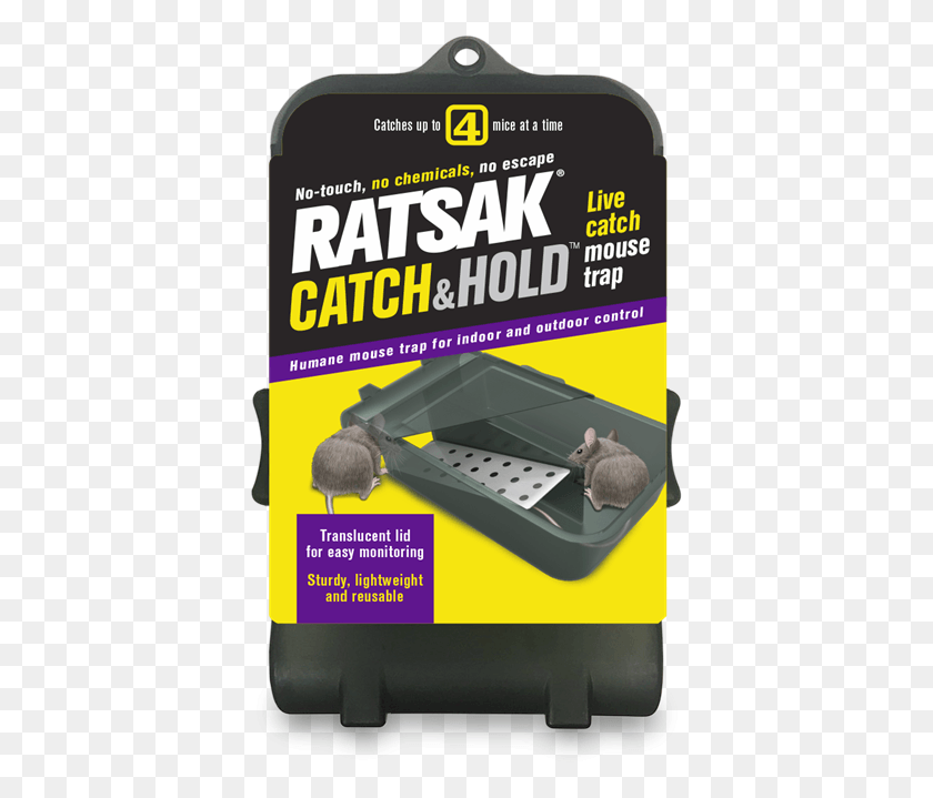 389x659 Ratsak Live Catch And Hold Mouse Trap Ratsak Double Strength, Грызун, Млекопитающее, Животное Hd Png Скачать