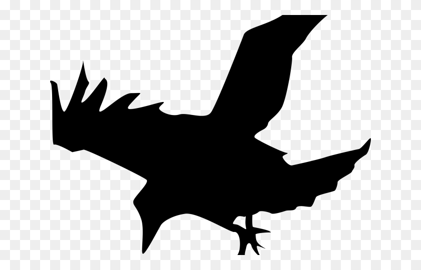 640x480 Raven Clipart Line Art Royalty Free Flying Crow, Gray, World Of Warcraft HD PNG Download
