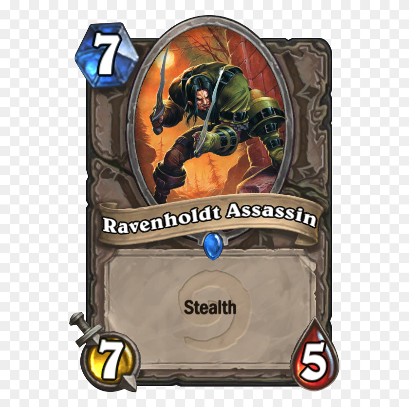 557x776 Descargar Png Ravenholdt Assassin Hearthstone Card, Casco, Ropa, Vestimenta Hd Png