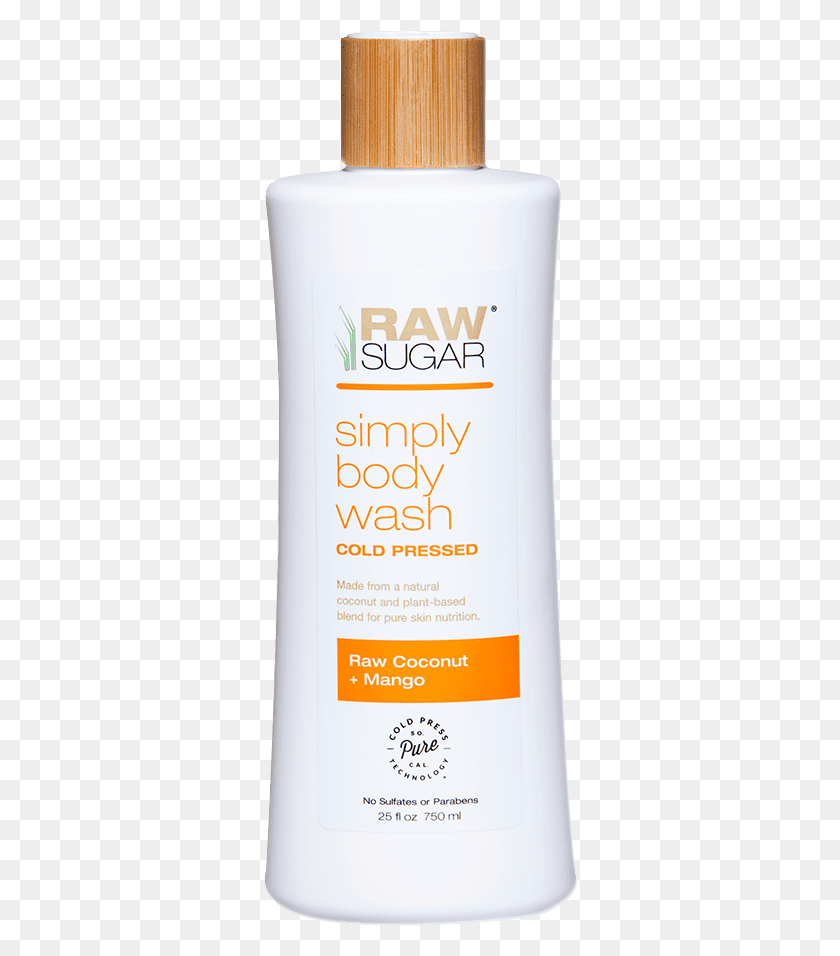 314x896 Raw Sugar Simply Body Wash, Sunscreen, Cosmetics, Bottle Descargar Hd Png