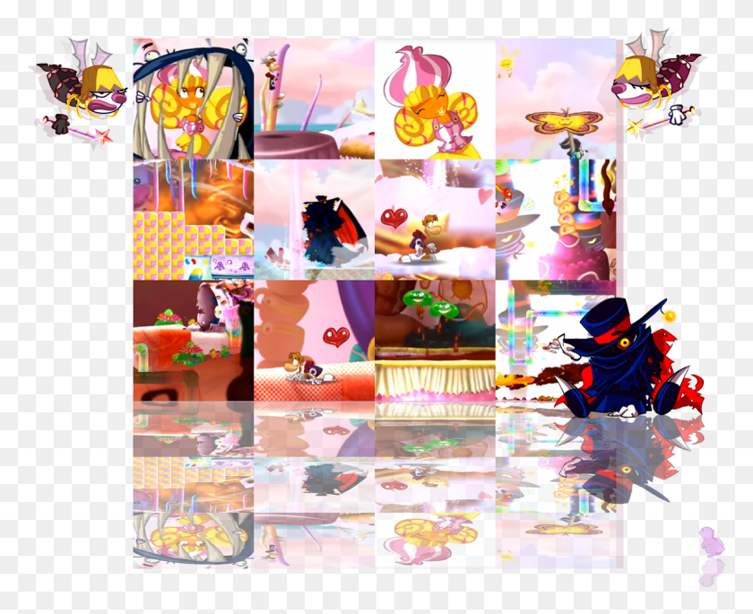 1158x928 Rayman Origins, Подборка Модов Rayman Origins, Темная Нимфа, Коллаж, Плакат, Реклама, Hd Png Скачать
