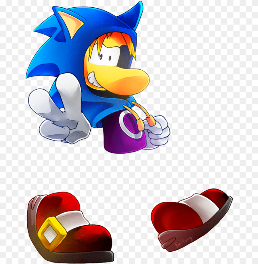 679x860 Rayman Sonic Transparent PNG