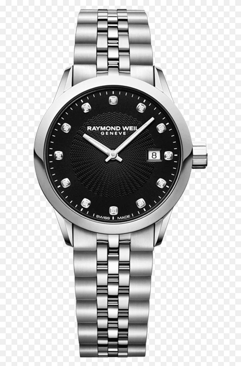 608x1214 Descargar Png Raymond Weil Geneve Reloj De Lujo Para Mujer Con Esfera Negra Raymond Weil Freelancer Mujeres, Reloj De Pulsera Hd Png