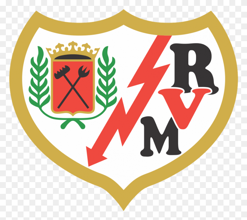 855x756 Логотип Rayo Vallecano Логотип Rayo Vallecano Fc, Этикетка, Текст, Символ Hd Png Скачать