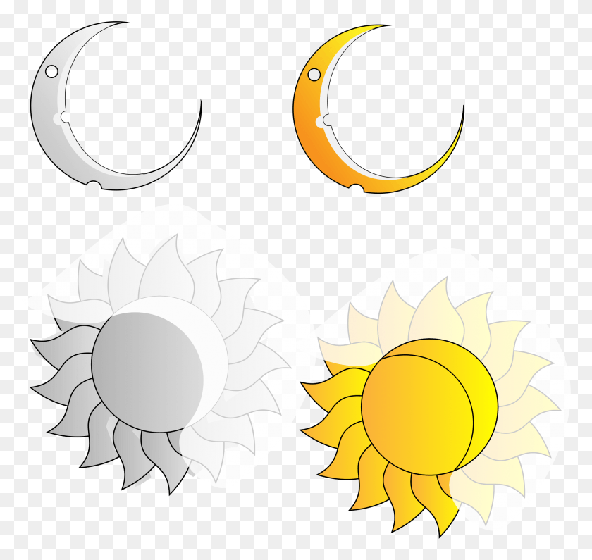 2290x2160 Rays And Crescent Moon And Sun Free Stock Clip Art, Text, Soccer Ball, Ball HD PNG Download