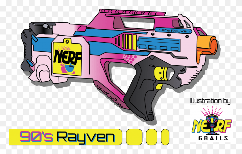 2858x1746 Rayven Rendition By Nerfgrails Ranged Weapon, Toy, Water Gun, Power Drill HD PNG Download