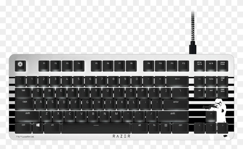 1225x714 Razer Представляет Периферийные Устройства Для 39Star Wars39 Stormtrooper Edition Mystic От Marius 104 Key Custom Cherry Mx Keycap Set, Компьютерная Клавиатура, Компьютерное Оборудование, Клавиатура Hd Png Скачать