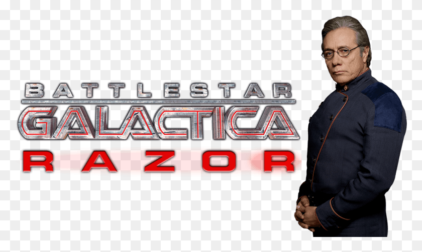 991x563 Razor Image Battlestar Galactica Razor Logo, Person, Human, Clothing HD PNG Download