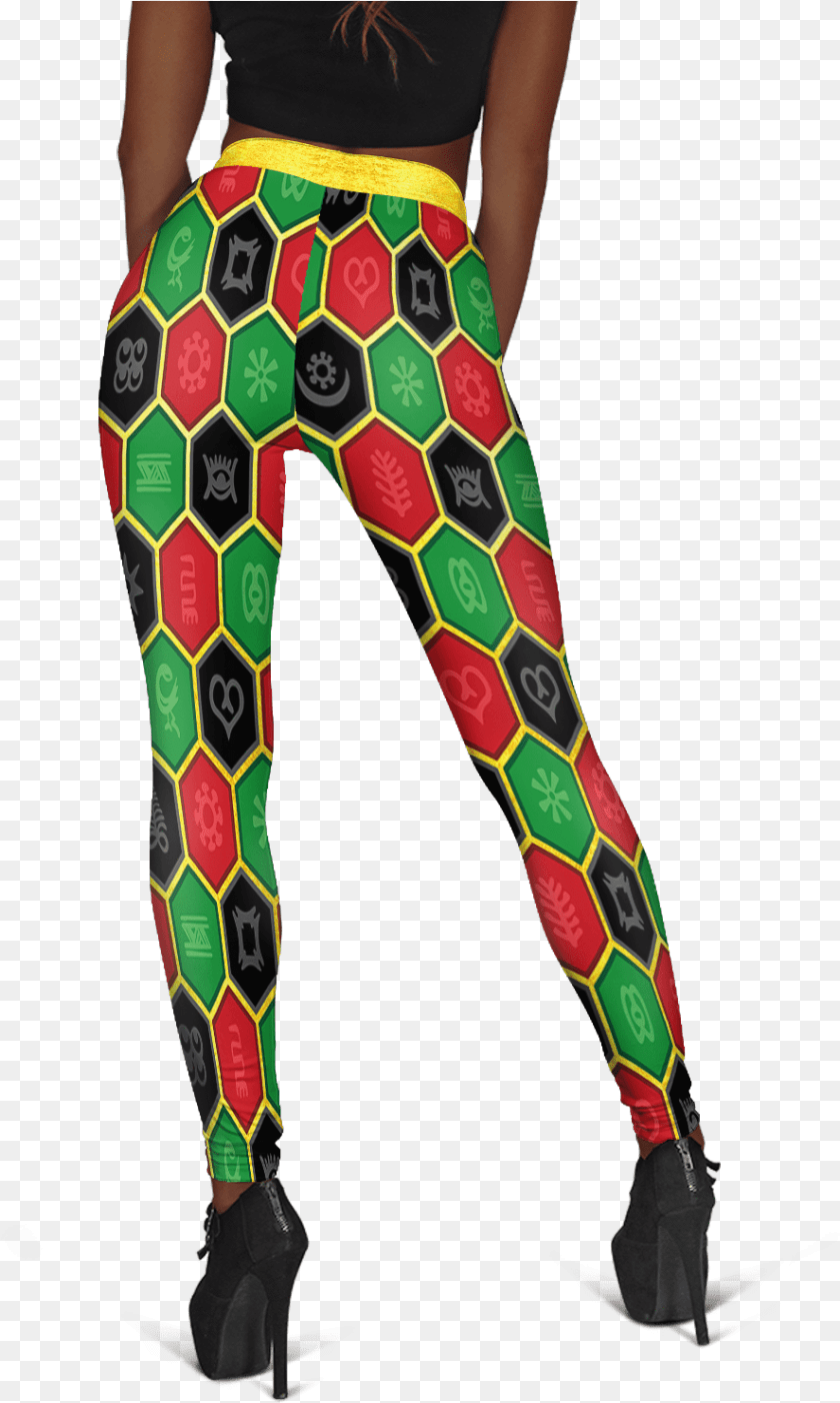 887x1480 Rbg Honeycomb Leggingsclass Ankh, Clothing, Hosiery, Pants, Tights Sticker PNG