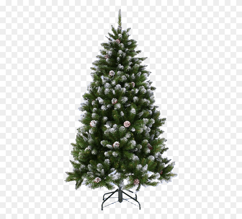 395x698 Rbol De Pino Con Nieve Para Navidad Real Christmas Tree Plain, Tree, Ornament, Plant HD PNG Download