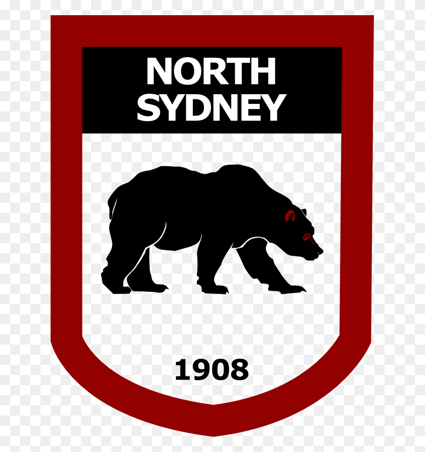639x832 Re Design Of The North Sydney Bears Logo Badge Poster, Label, Text, Sticker HD PNG Download