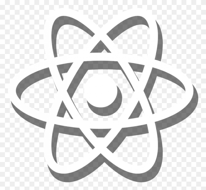812x744 React Logo Белый, Символ, Звездный Символ, Граната Hd Png Скачать