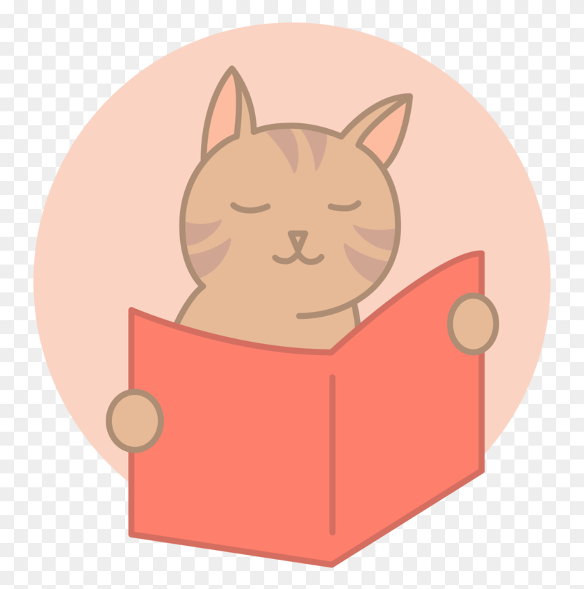 747x786 Reading Cat Cat Reading Cartoon, Photography, Room HD PNG Download