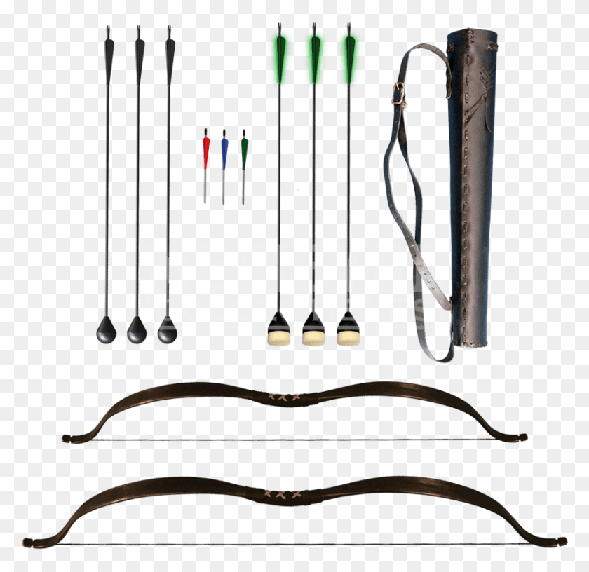 844x819 Ready For Battle Bow With Arrows And Quiver Medivalbow And Arrows, Arrow, Symbol, Poster HD PNG Download