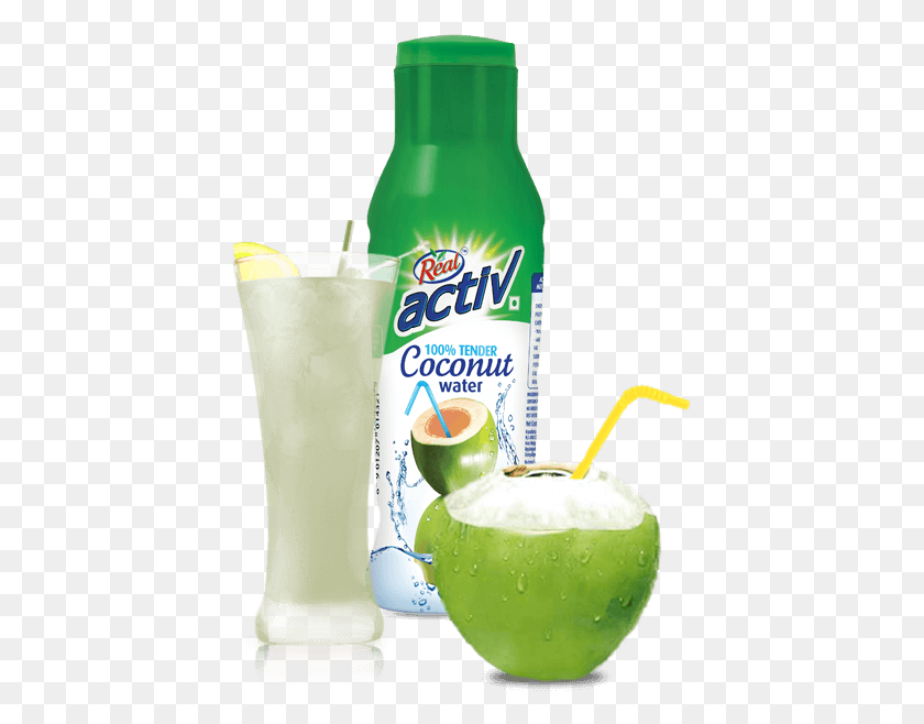 417x598 Real Coconut Water Real Active Coconut Water, Beverage, Drink, Juice HD PNG Download