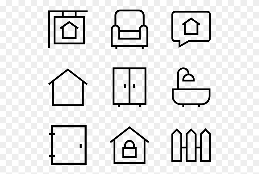 529x505 Real Estate Home Outline, Gray, World Of Warcraft HD PNG Download
