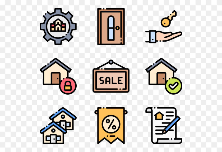 541x517 Real Estate Icon, Number, Symbol, Text HD PNG Download