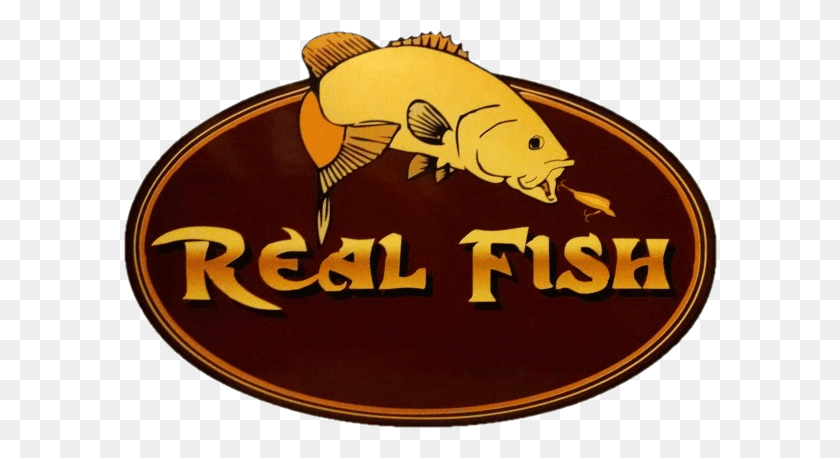 594x398 Real Fish Bait Decals 6 X9 Fish, Logo, Symbol, Trademark Descargar Hd Png