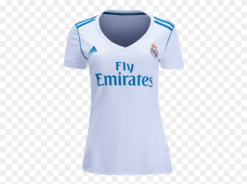 413x567 Real Madrid 1718 Home Women39s Jersey Real Madrid Jersey For Women 17, Clothing, Apparel, Shirt HD PNG Download