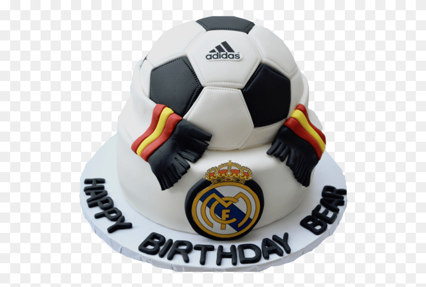 532x507 Real Madrid Fc Soccer Red Velvet Cake With An Adidas Real Madrid, Soccer Ball, Ball, Football HD PNG Download