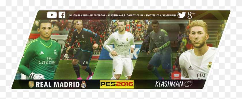 1105x405 Real Madrid Pes 2016 Kit Pack Player, Person, Shorts, Clothing HD PNG Download